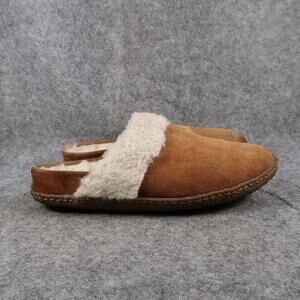 Sorel Shoes Womens 7 Slippers Nakiska Slides Suede Faux Fur Crepe Sole Lounge